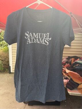 Women’s Navy Sam Adams Logo Tee